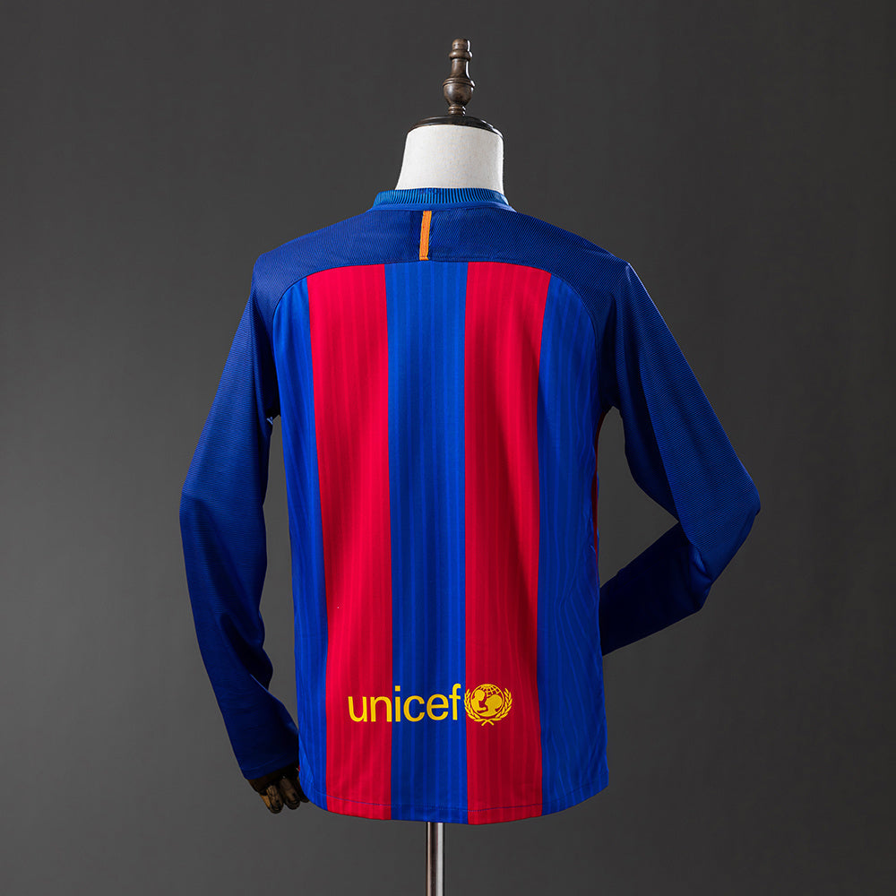 FC Barcelona Retro Home Kit 2016/17 Long Sleeve