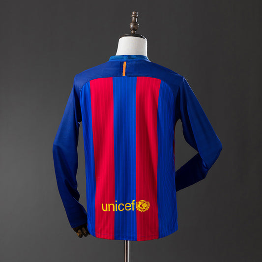 FC Barcelona Retro Home Kit 2016/17 Long Sleeve