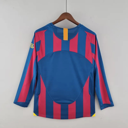 FC Barcelona Retro Home Kit 2005/06 Long Sleeve