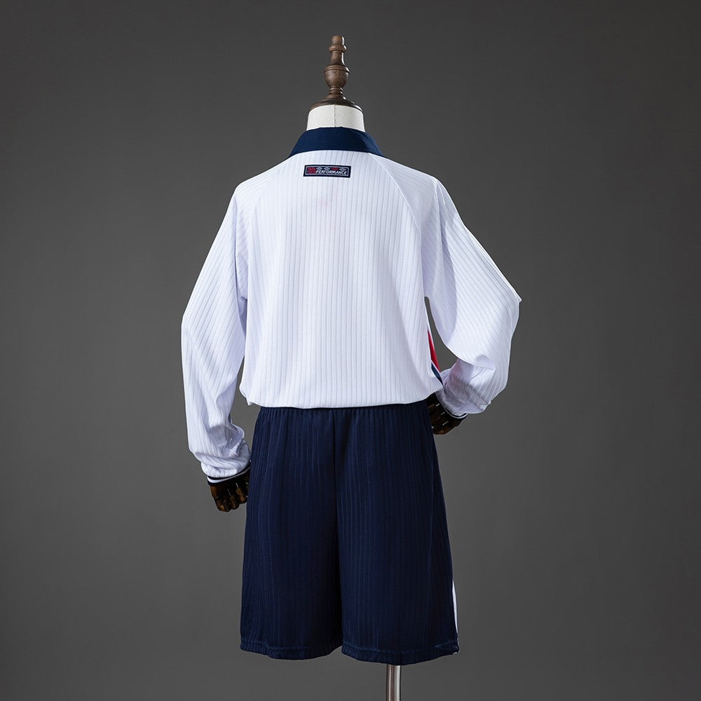 England 1998 Home Long Sleeve Kids Retro Kit