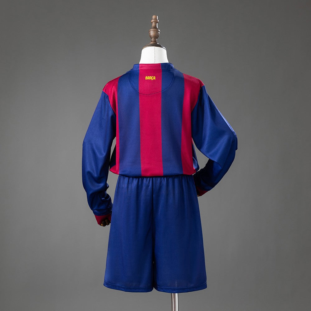 FC Barcelona 2014/2015 Home Long Sleeve Kids Retro Kit