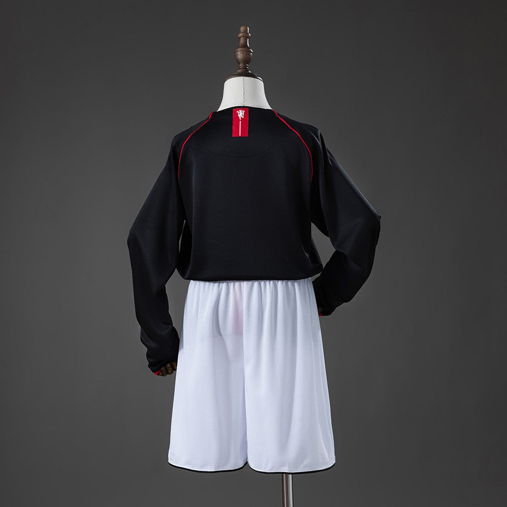 Manchester United 2007/2008 Away Long Sleeve Kids Retro Kit