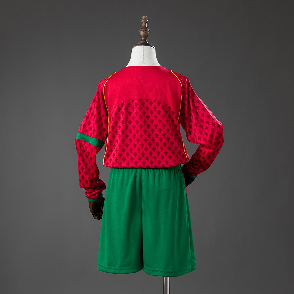 Portugal 2004 Home Long Sleeve Kids Retro Kit