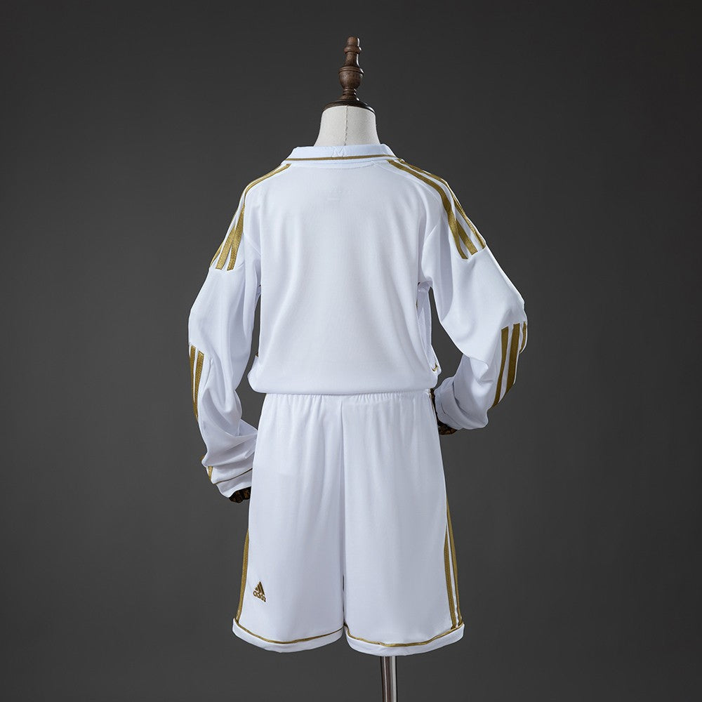 Real Madrid 2011/2012 Home Long Sleeve Kids Retro Kit