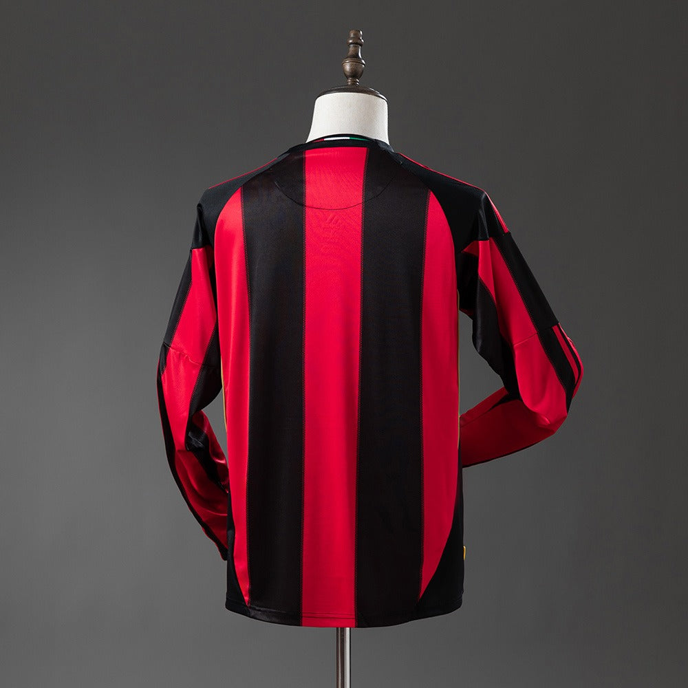 AC Milan 2010/11 Home Long Sleeve Retro Kit back view