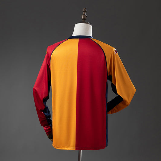 AS Roma 2001/02 Long Sleeve Retro Kit back view