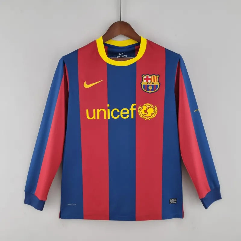 FC Barcelona Retro Home Kit 2010/11 Long Sleeve