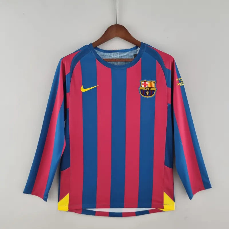 FC Barcelona Retro Home Kit 2005/06 Long Sleeve