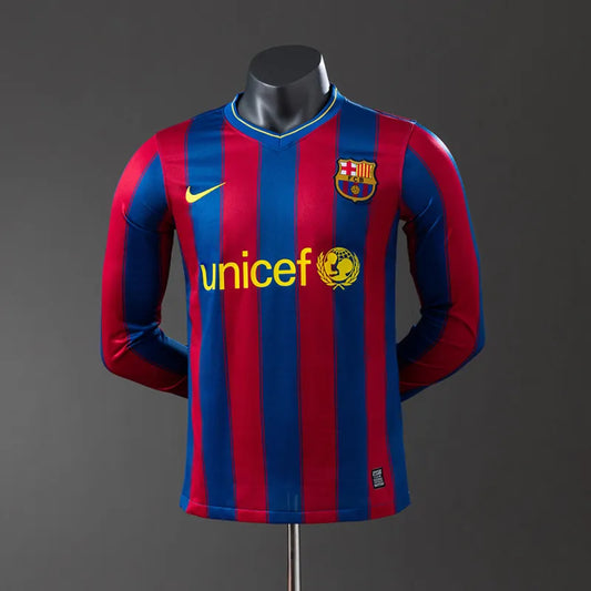 FC Barcelona Retro Home Player Kit 2009/10 Long Sleeve