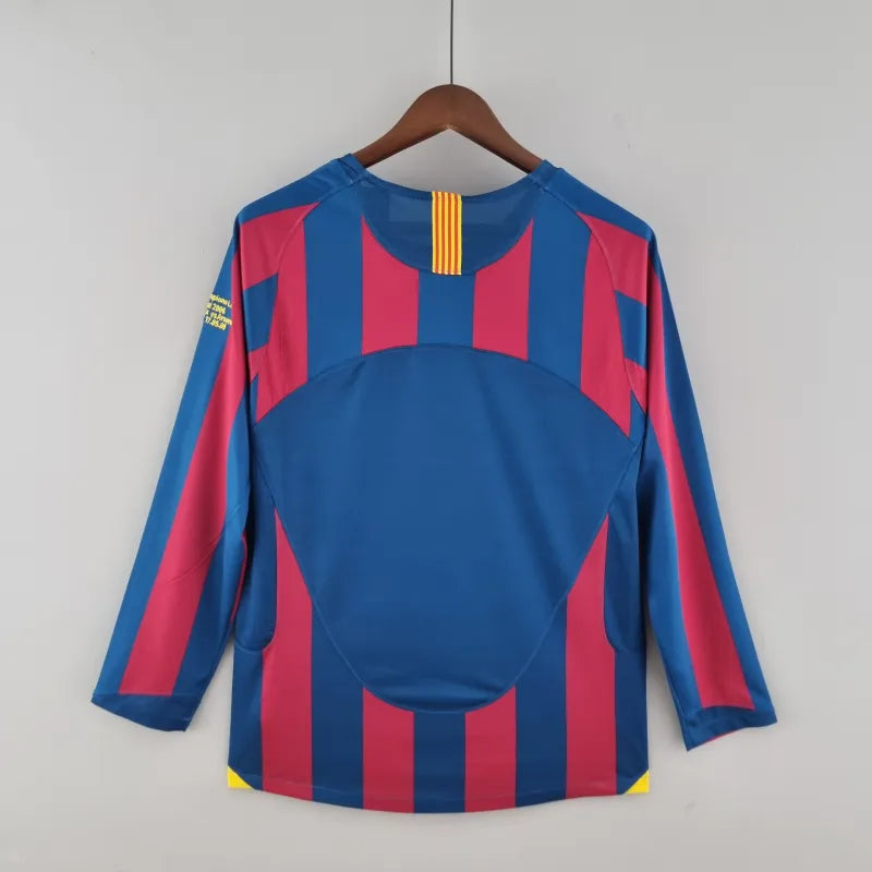 FC Barcelona Retro Home Kit 2005/06 Long Sleeve