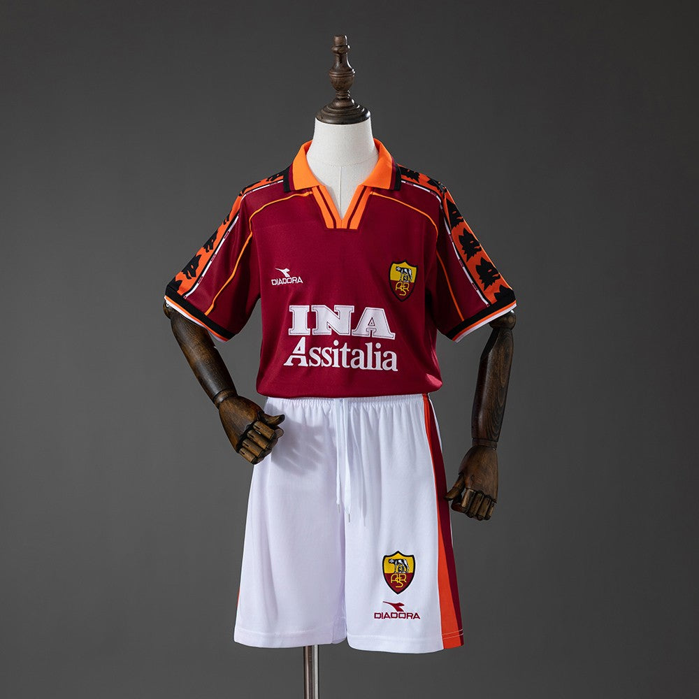 AS Roma 1998/1999 Home Kids Retro Kit