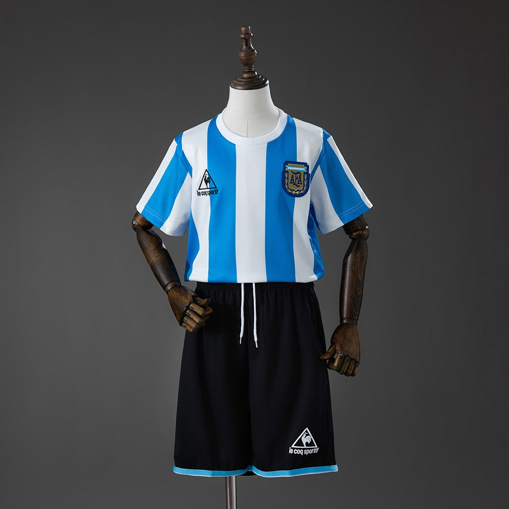 Argentina 1986 Home Kids Retro Kit