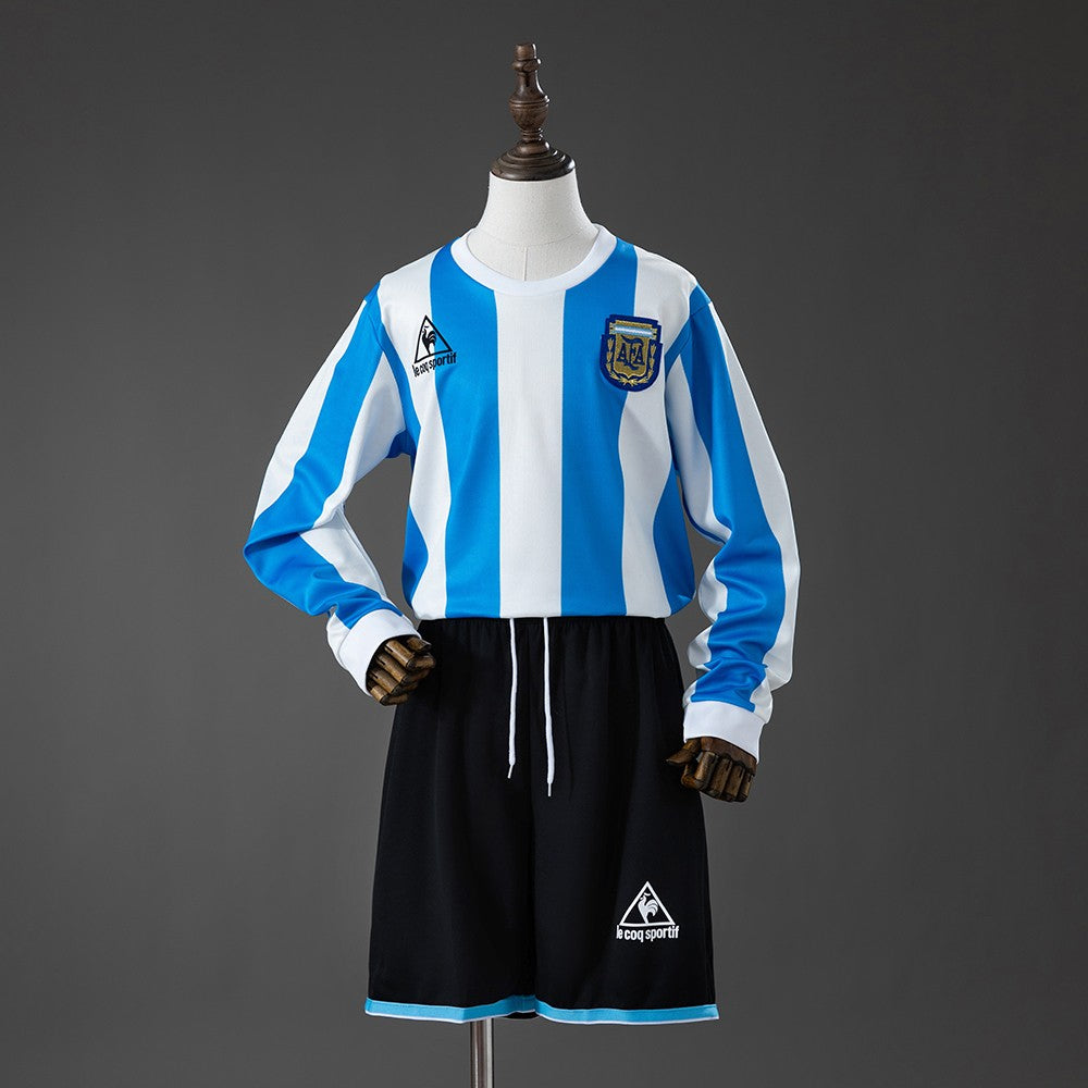 Argentina 1998 Home Long Sleeve Kids Retro Kit