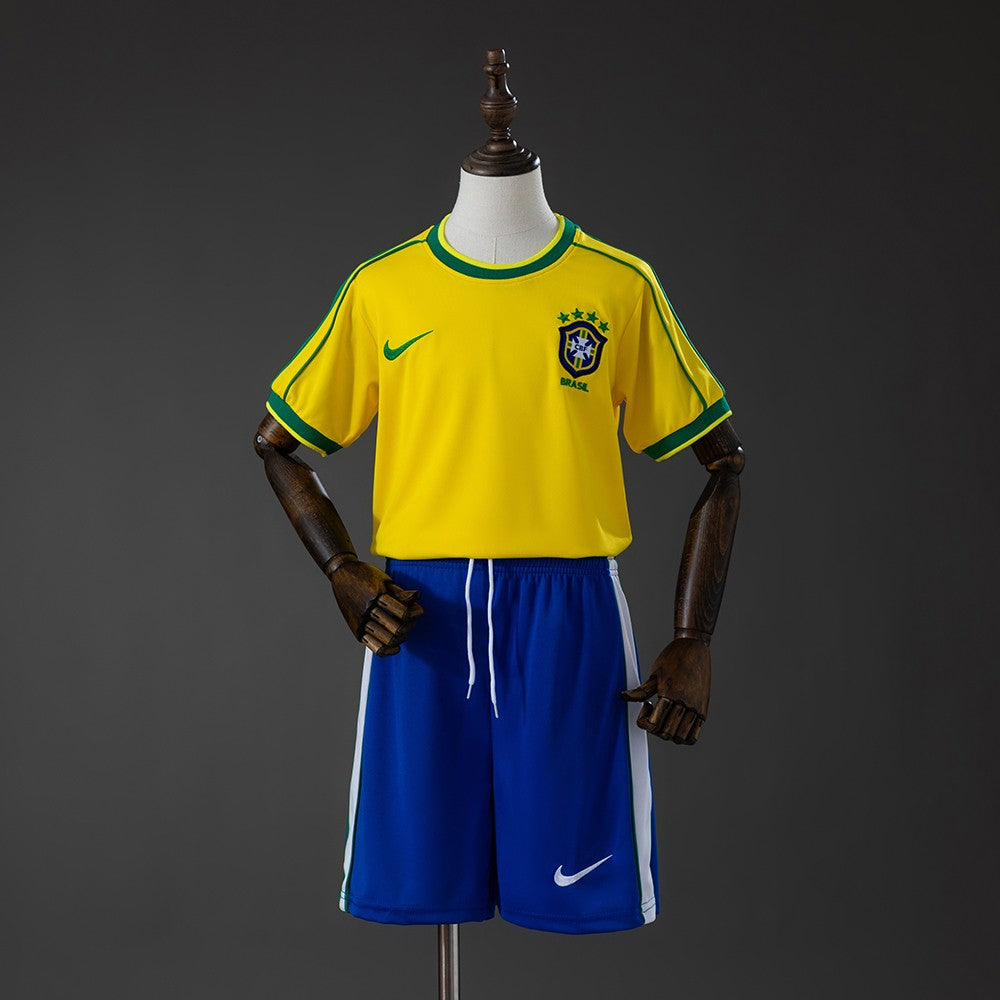 Brazil 1998 Home Kids Retro Kit