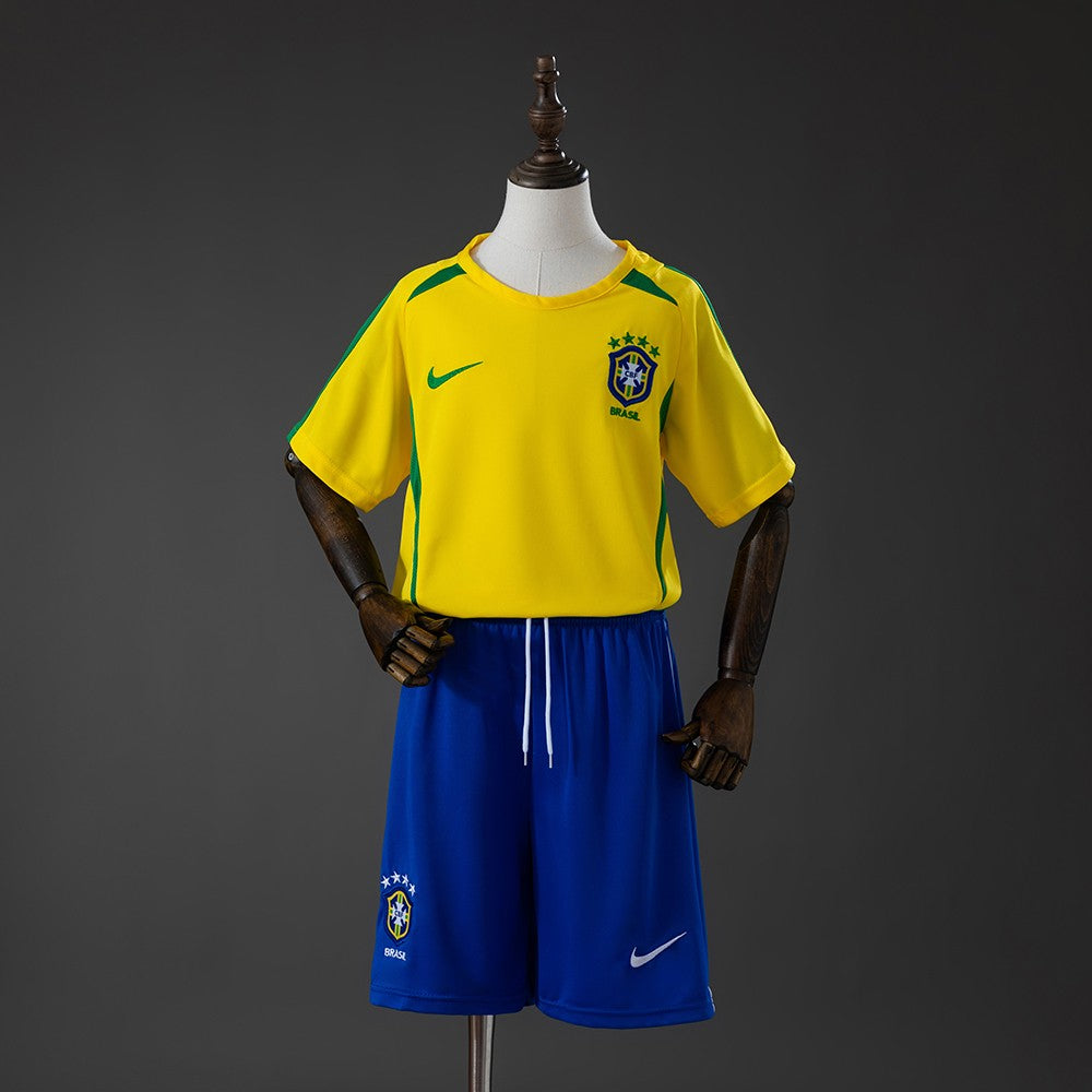 Brazil 2002 Home Kids Retro Kit
