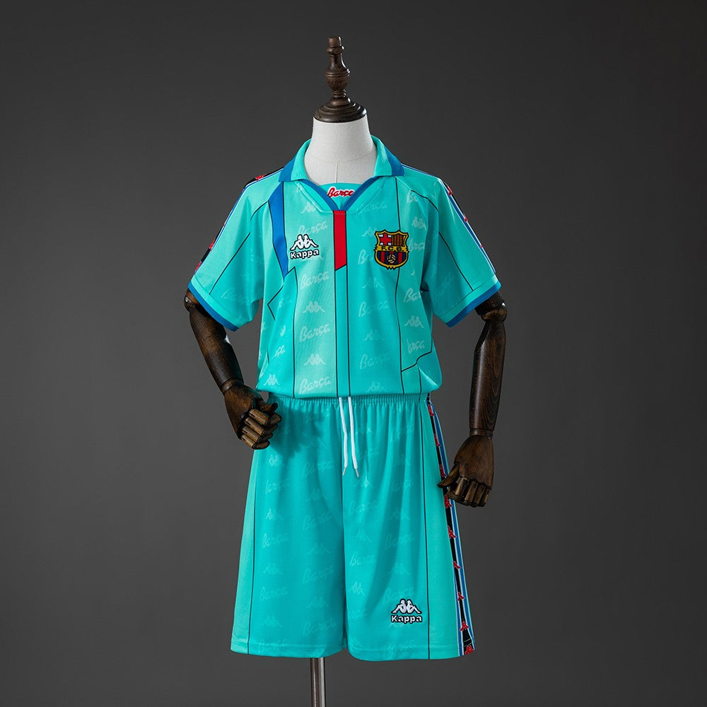 FC Barcelona 1996/1997 Away Kids Retro Kit