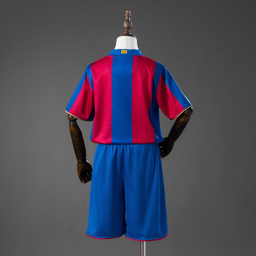 FC Barcelona 2007/2008 Home Kids Retro Kit