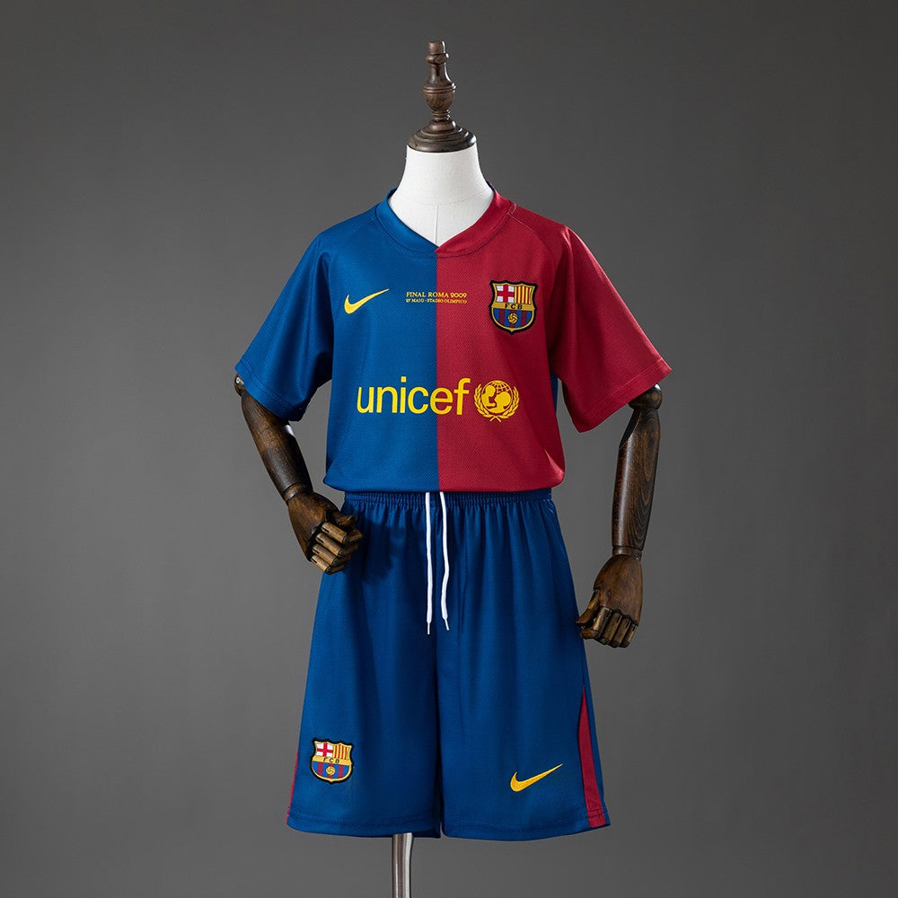 FC Barcelona 2008/2009 Home Kids Retro Kit