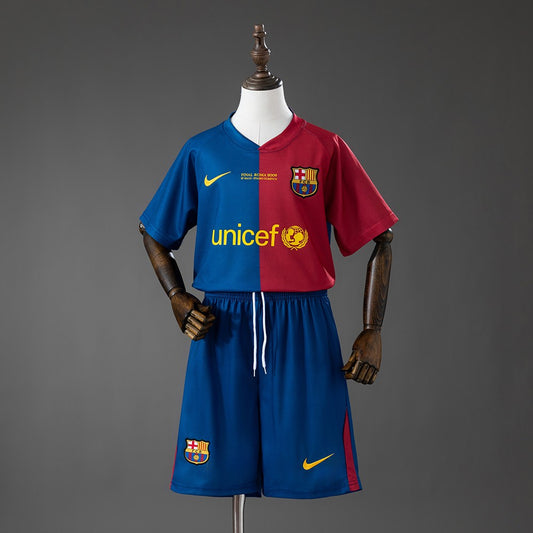 FC Barcelona 2008/2009 Home Kids Retro Kit