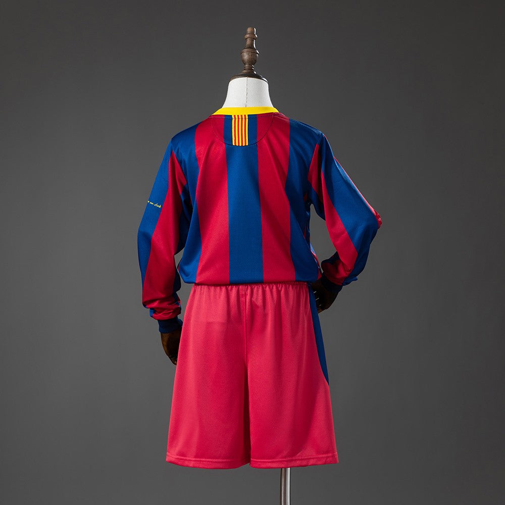 FC Barcelona 2010/2011 Home Long Sleeve Kids Retro Kit