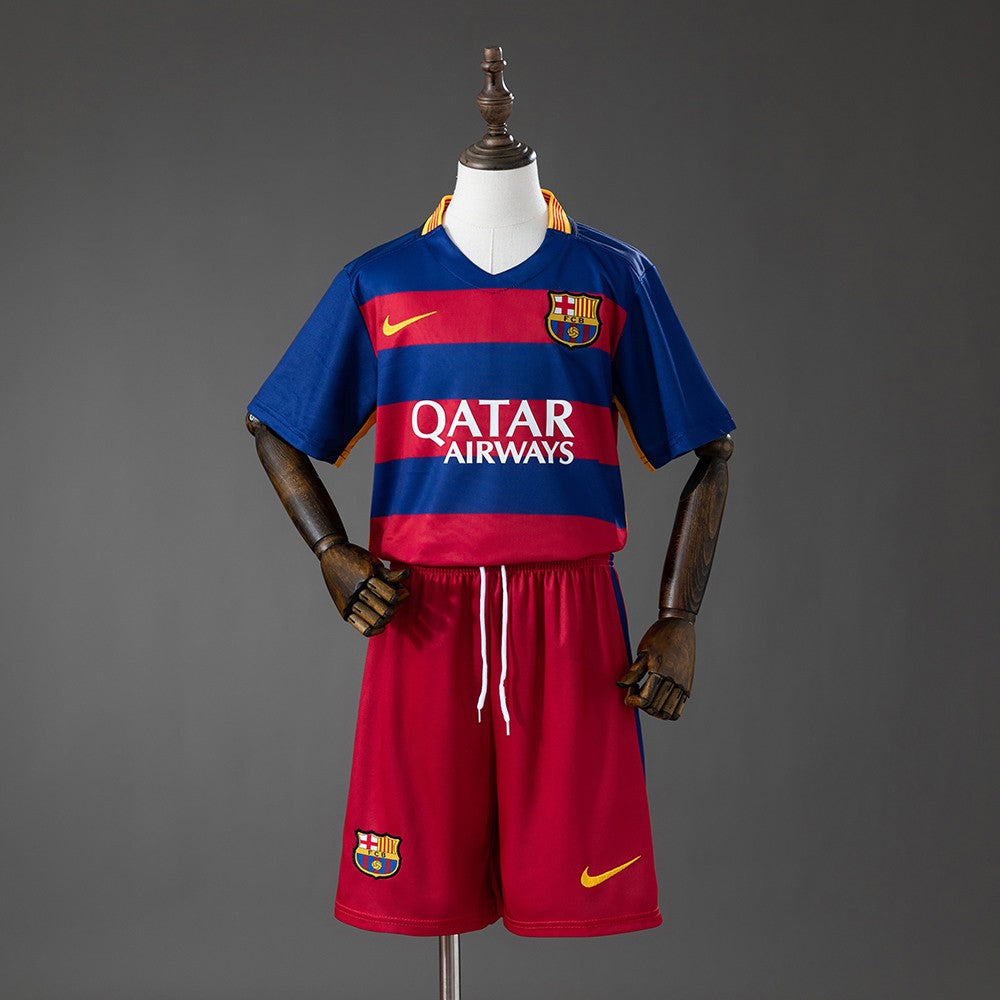 FC Barcelona 2015/2016 Home Kids Retro Kit