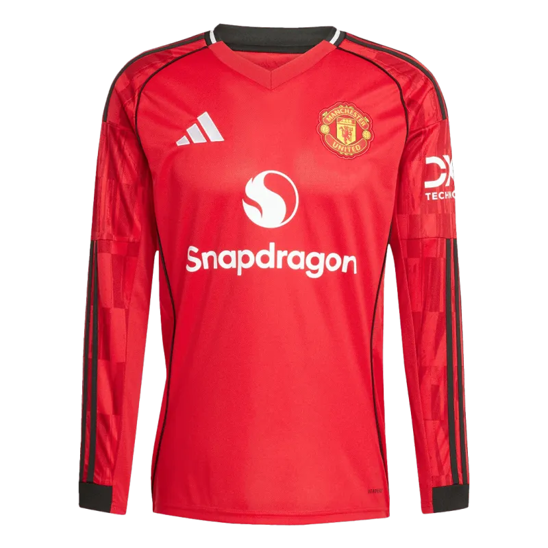 Manchester United Home Replica Kit 2025/26 Long Sleeve