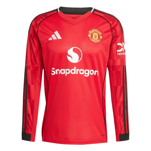 Manchester United Home Replica Kit 2025/26 Long Sleeve