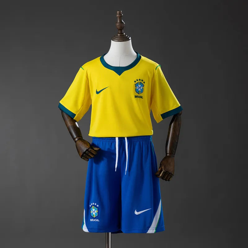 Kids Brazil Home Kit 2026 World Cup