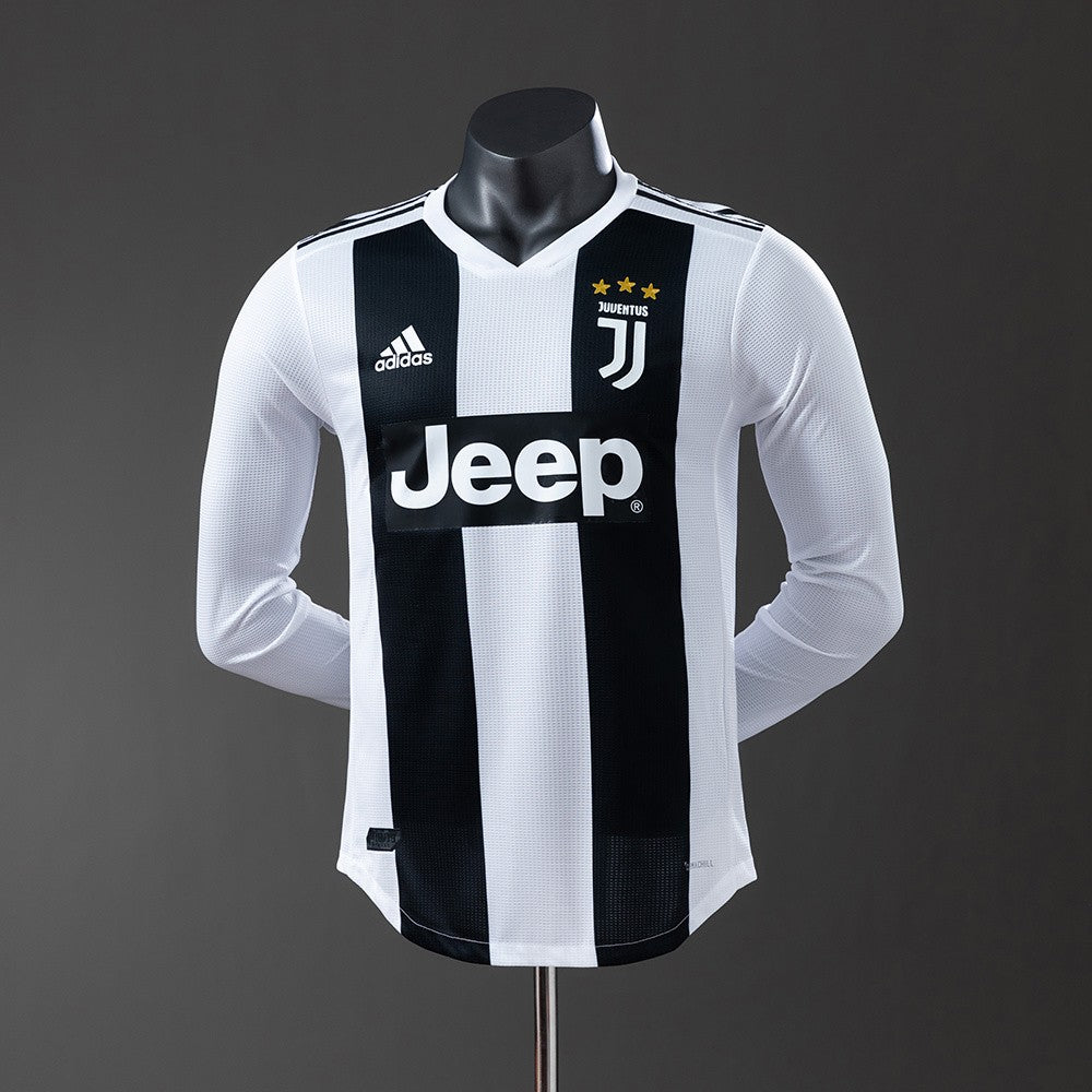 Juventus 2018/2019 Home Long Sleeve Player Retro Kit