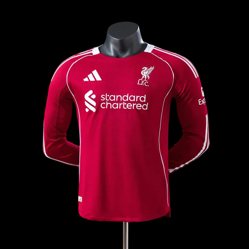 Liverpool Home Player Kit 2025/26 Long Sleeve