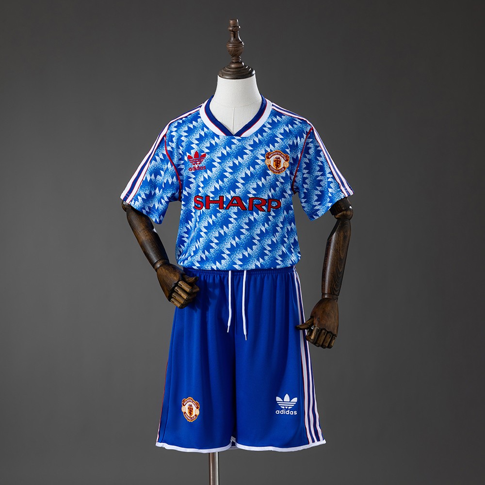 Manchester United 1990/1992 Away Kids Retro Kit