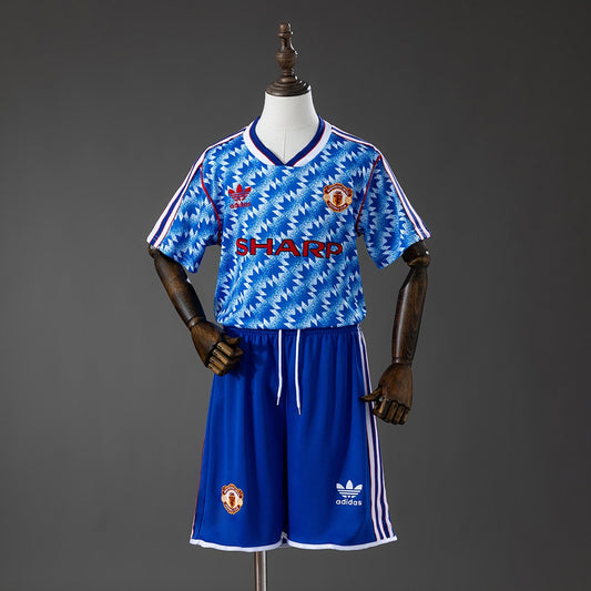 Manchester United 1990/1992 Away Kids Retro Kit