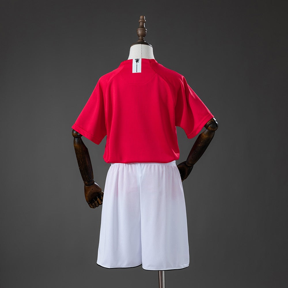 Manchester United 2007/2008 Home Kids Retro Kit