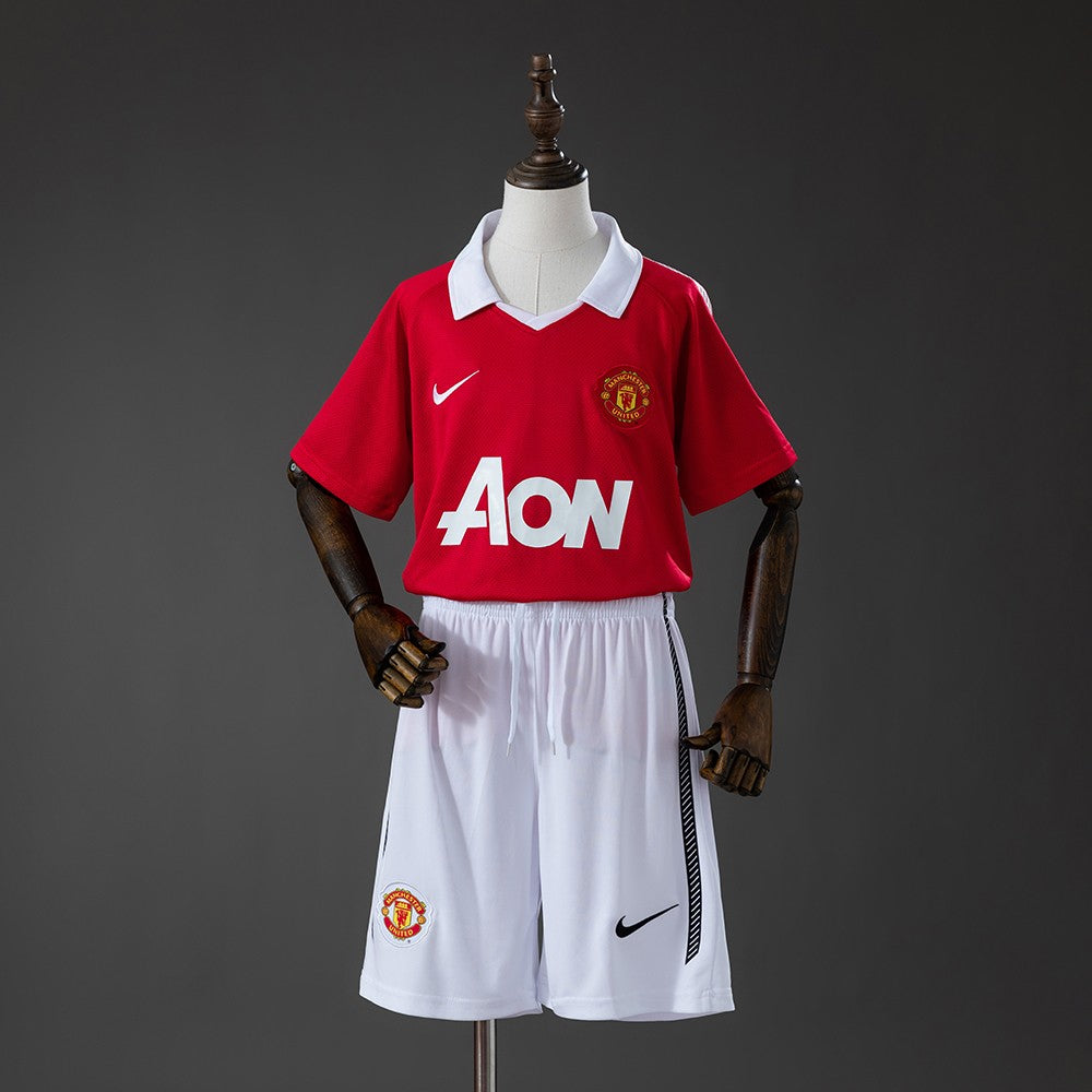 Manchester United 2010/2011 Home Kids Retro Kit