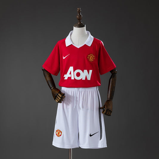 Manchester United 2010/2011 Home Kids Retro Kit