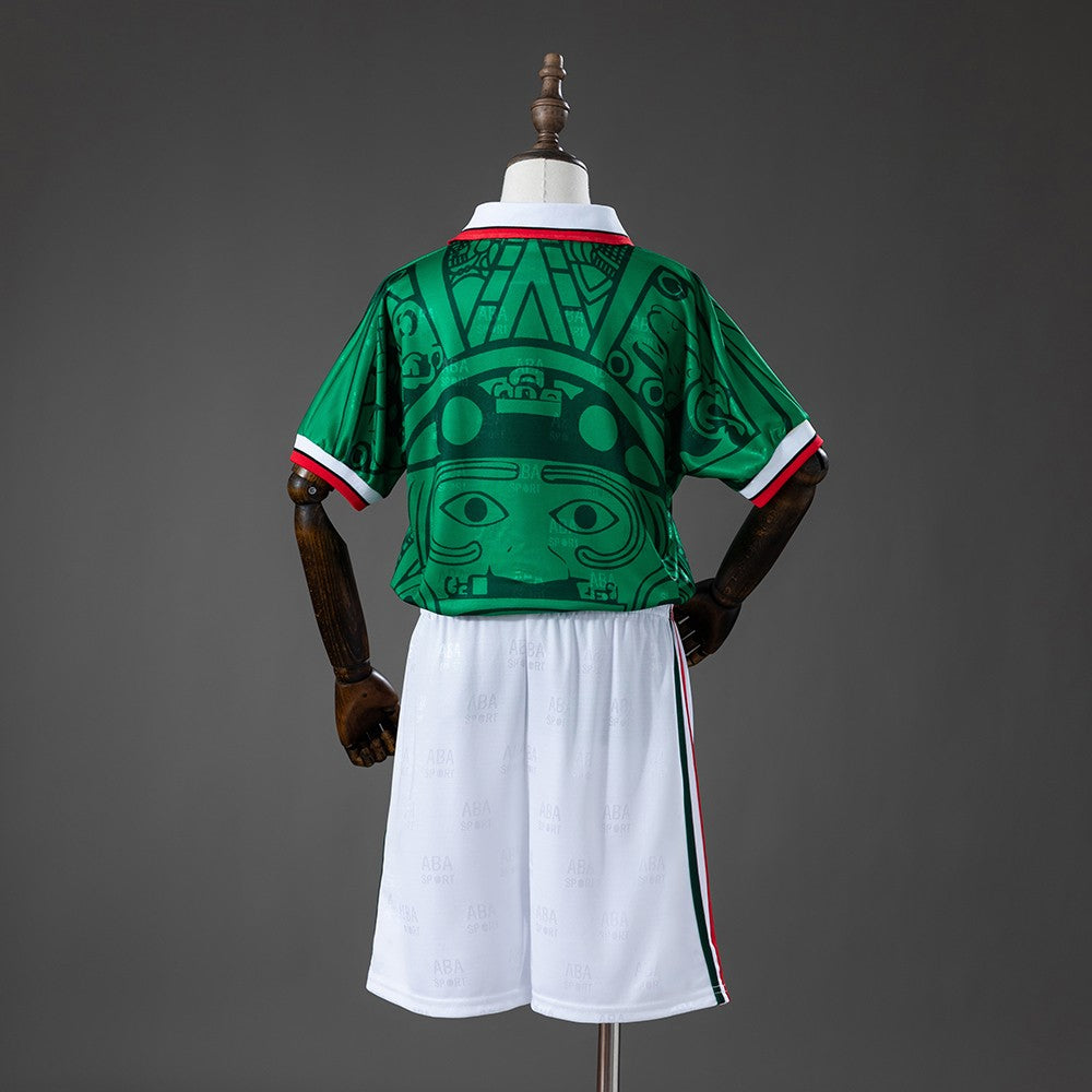 Mexico 1998 Home Kids Retro Kit