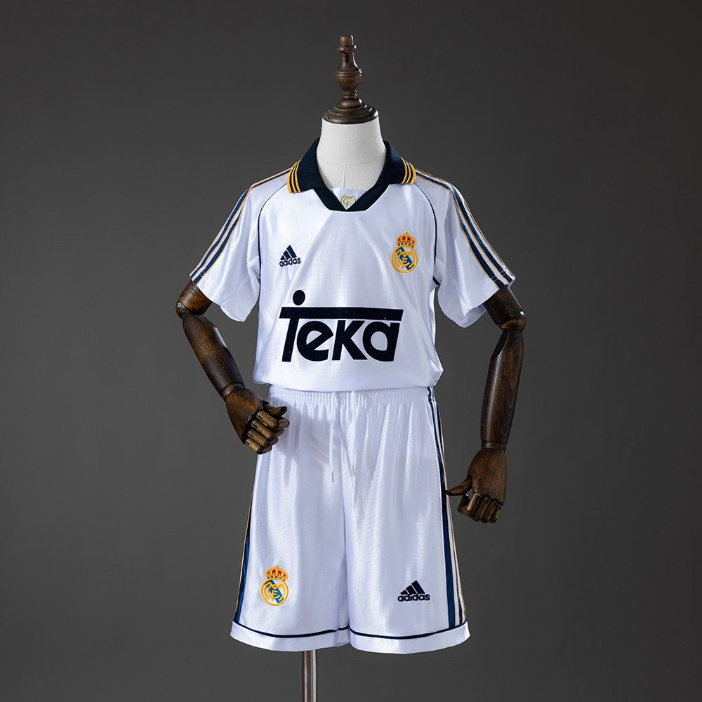 Real Madrid 1998/2000 Home Kids Retro Kit