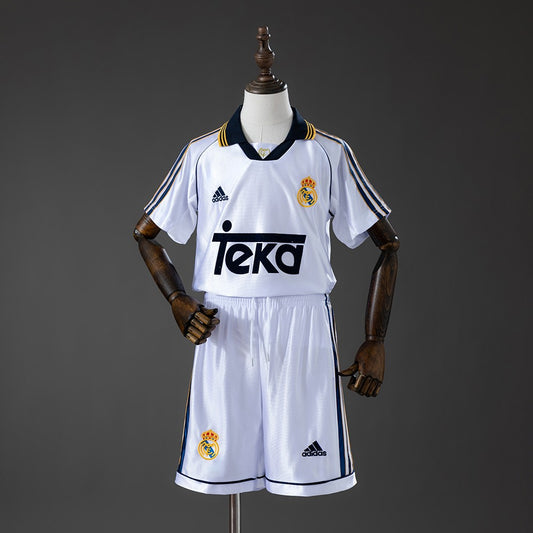 Real Madrid 1998/2000 Home Kids Retro Kit
