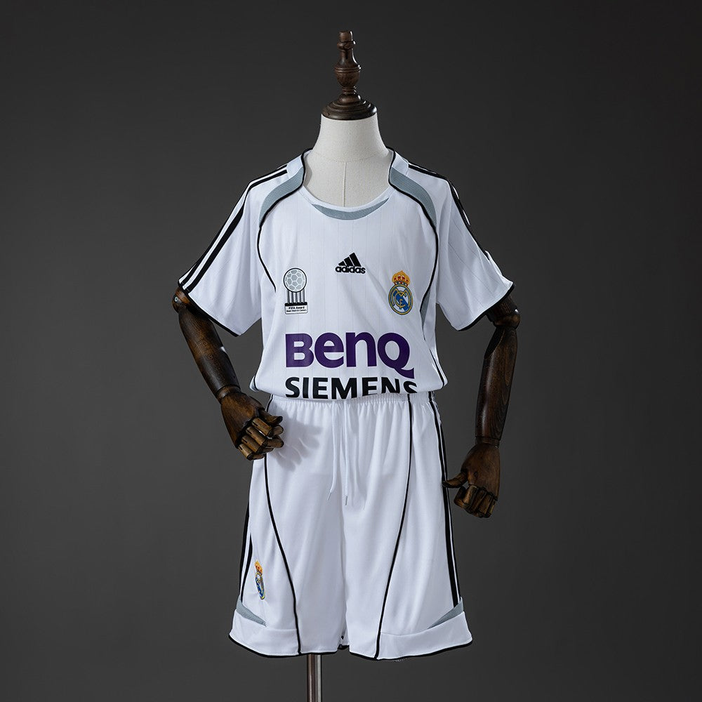 Real Madrid 2006/2007 Home Kids Retro Kit