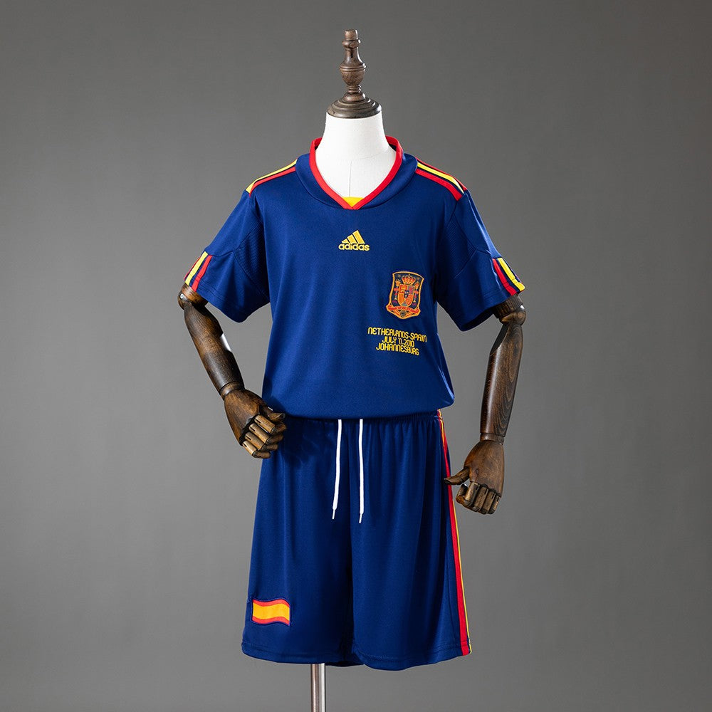 Spain 2010 Away Kids Retro Kit