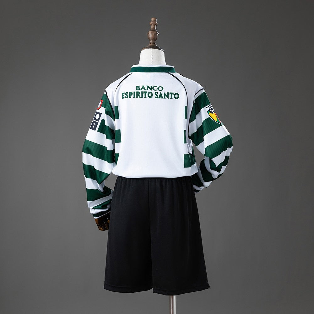 Sporting CP 2001/2002 Home Long Sleeve Kids Retro Kit