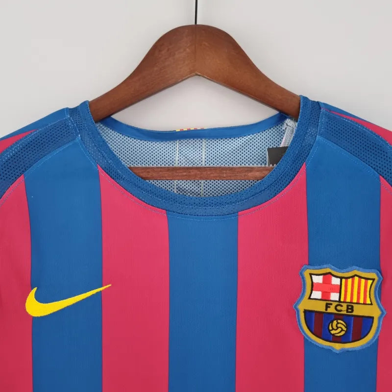 FC Barcelona Retro Home Kit 2005/06 Long Sleeve