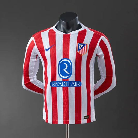 Atletico Madrid Home Player Kit 2025/26 Long Sleeve
