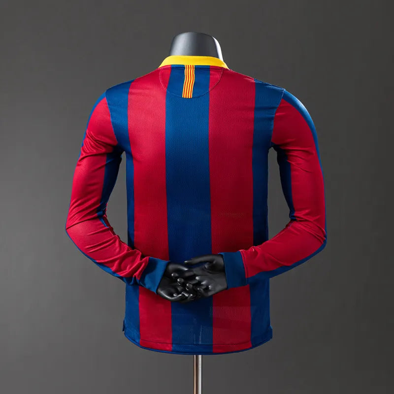FC Barcelona Retro Home Player Kit 2010/11 Long Sleeve