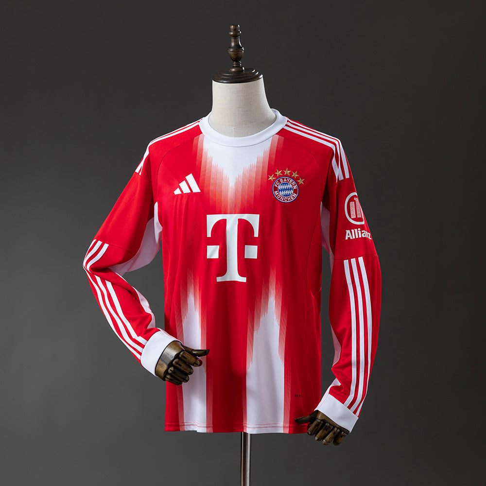 Bayern Munich 2025/26 Home Stadium Long Sleeve Jersey