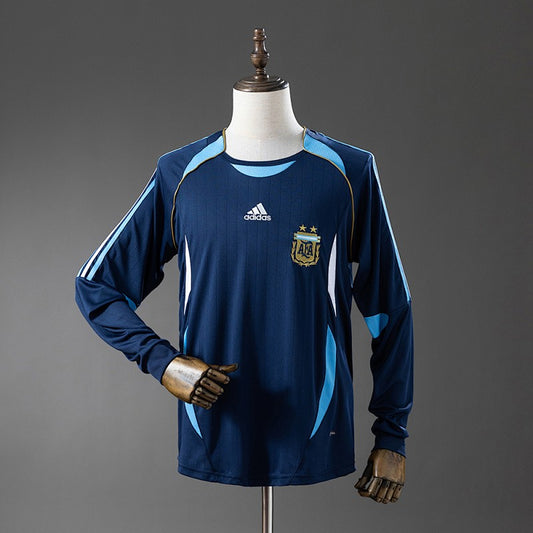 Argentina 2006 Away Long Sleeve Retro Kit front view
