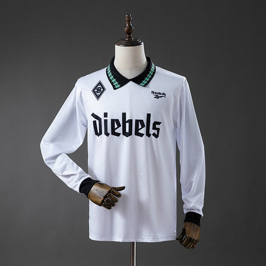 Borussia Mönchengladbach 1995/96 Home Long Sleeve Retro Kit front view