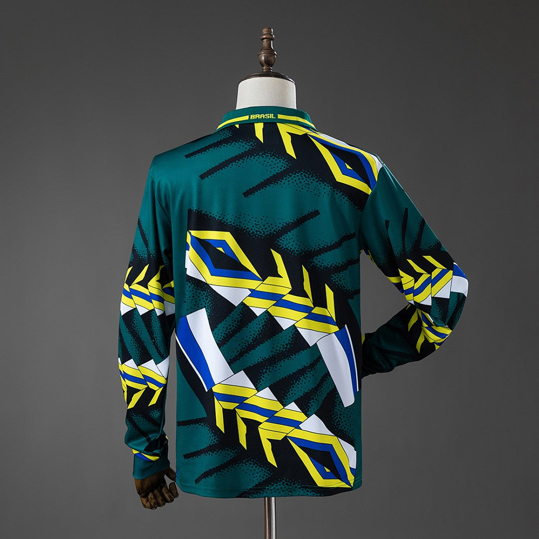 Brazil 1996/97 Goalkeeper Long Sleeve Retro Kit back view