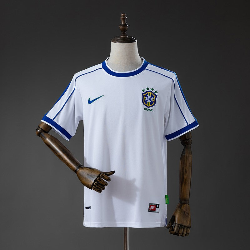 Brazil 1998 Away Retro Kit front view