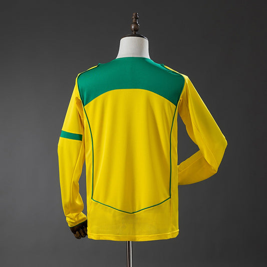 Brazil 2004 Home Long Sleeve Retro Kit back view